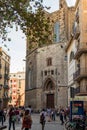 Santa Maria del Mar church in Barcelona city, Catalonia, Spain.