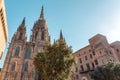 Santa Maria del Mar church in the Ribera district of Barcelona, Spain Royalty Free Stock Photo