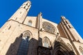 Santa Maria del Mar church in the Ribera district of Barcelona, Spain Royalty Free Stock Photo