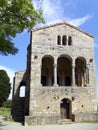 Santa Maria del Naranco in the city of Oviedo in Asturias. Spain. Royalty Free Stock Photo