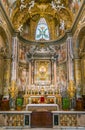 Main altar in the Church of Santa Maria dell`Orto, in Rome, Italy. Royalty Free Stock Photo