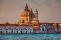 Santa Maria della Salute Church in the Evening, Venice Italy Royalty Free Stock Photo