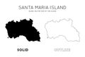 Santa Maria Island map. Royalty Free Stock Photo