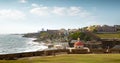 Santa Maria Magdalena de Pazzis cemetery and La Perla slum in old San Juan, Puerto Rico Royalty Free Stock Photo