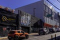 Facade of the fire at the nightclub kiss in the city of Santa Maria RS Brazil