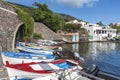 Santa Maria Salina village on Salina island