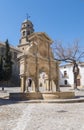 Santa Maria square, Santa Maria fountain, Baeza cathedral, Jaen, Spain