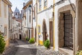 Santa Maria street in Castelo de Vide, Alentejo, Portugal. Royalty Free Stock Photo