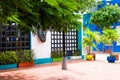 SANTA MARTA, COLOMBIA - OCOTBER 10, 2017: Beautiful outdoor view of a building in Santa Marta, Colombia Royalty Free Stock Photo