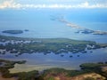 Santa Marta kust (Colombia) vanuit het de lucht; Santa Marta coast, Colombia, from the air Royalty Free Stock Photo