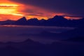 Santa Marta Mountain, Colombia. Looking down on Sierra Nevada de Santa Marta, high Andes mountains of the Cordillera, Colombia. Be