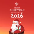 Santa Merry Christmas and Happy New Year 2016