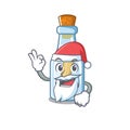 Santa message in bottle with shape mascot