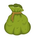 Santa money bag, sack vector symbol icon design.