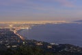 Santa Monica bay from top Royalty Free Stock Photo