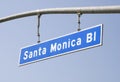 Santa Monica Blvd Street Sign Royalty Free Stock Photo