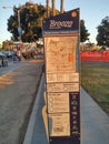 Santa Monica Breeze Bikeshare Information Sign Royalty Free Stock Photo