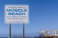 Muscle Beach sign, Santa Monica, CA, USA Royalty Free Stock Photo