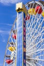 SANTA MONICA, CALIFORNIA - AUGUST 2, 2015: Pacific Park on the Santa Monica pier in Santa Monica, California. The park opened on 1