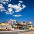 Santa Monica California beach colorful houses