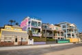 Santa Monica California beach colorful houses Royalty Free Stock Photo