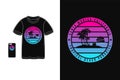 Santa Monica t shirt mockup silhouette style Royalty Free Stock Photo