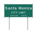 Santa Monica City Limit road sign