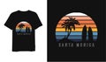 Santa Monica t shirt mockup silhouette design Royalty Free Stock Photo