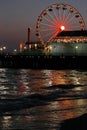 Santa Monica Pier Dusk 2 Royalty Free Stock Photo