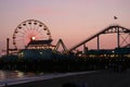 Santa Monica Pier at Dusk Royalty Free Stock Photo