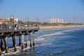 Santa Monica Pier looking towards Venice Beach in California