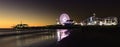 Santa Monica Pier Sunset Royalty Free Stock Photo