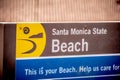 Santa Monica State Beach - LOS ANGELES, USA - MARCH 29, 2019 Royalty Free Stock Photo