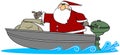 Santa In A Motor Boat