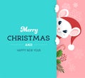 Santa Mouse Christmas illustration