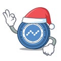 Santa Nano coin mascot cartoon