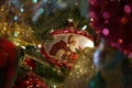 Santa Ornament in Christmas Tree