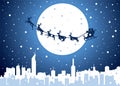 Santa over city