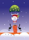 Santa and parachute