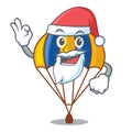 Santa parachute in shape of acartoon fuuny