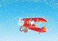 Santa piloting a plane