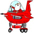 Santa piloting a starship