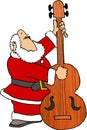 Santa Playing Bass Fiddle Royalty Free Stock Photo