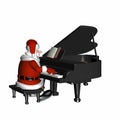 Santa Playing a Piano