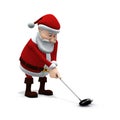 Santa plays golf 2 Royalty Free Stock Photo