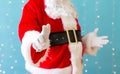 Santa with pointing gesture Royalty Free Stock Photo