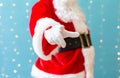 Santa with pointing gesture Royalty Free Stock Photo