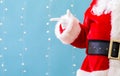 Santa with pointing gesture Royalty Free Stock Photo