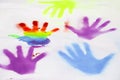 Banners painted by children for the Gay Pride Parade