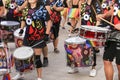 Group of musicians playing the drums Royalty Free Stock Photo